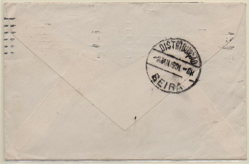 1901 f.jpg -     Lote:    1901 (frente)                   Descrição:         Carimbos circulares. Sobrescrito circulado de Lisboa (10.12.30) para a Beira com selo tipo Ceres de 80c CE507. Carimbo batido a preto "DISTRIBUIÇÃO / BEIRA".        Carta       Valor Base:     &euro; 12,00     Valor Venda:     &euro;      